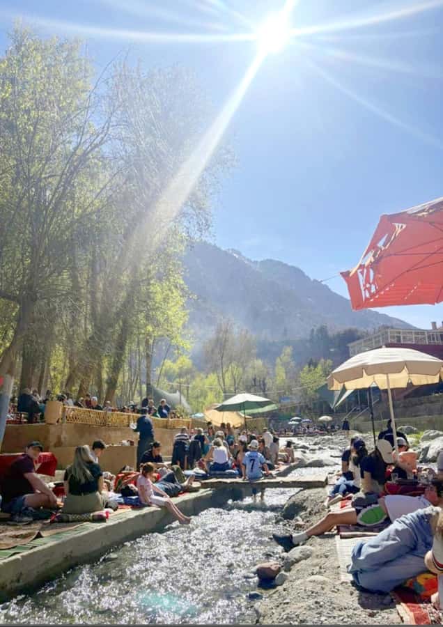 Ourika Valley Day trip: Hike, waterfall, lunch and Relax - Lunch beside the Ourika River