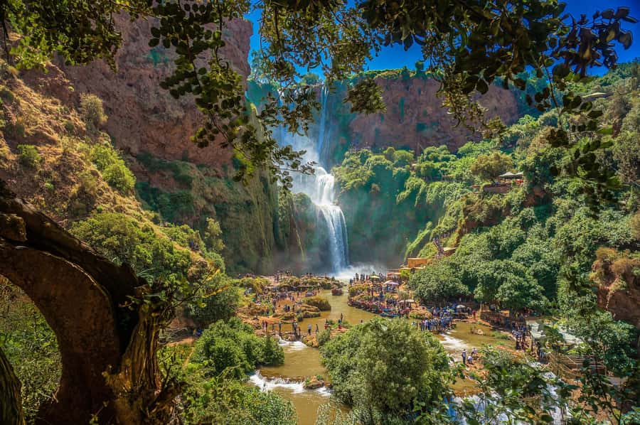 Ouzoud Waterfalls: Day Trip from Marrakech - The boat ride below the falls