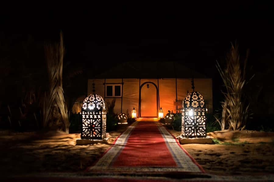 Overnight in Luxury Tent in Desert Camp Erg Chebbi Merzouga - The camel ride into the golden dunes
