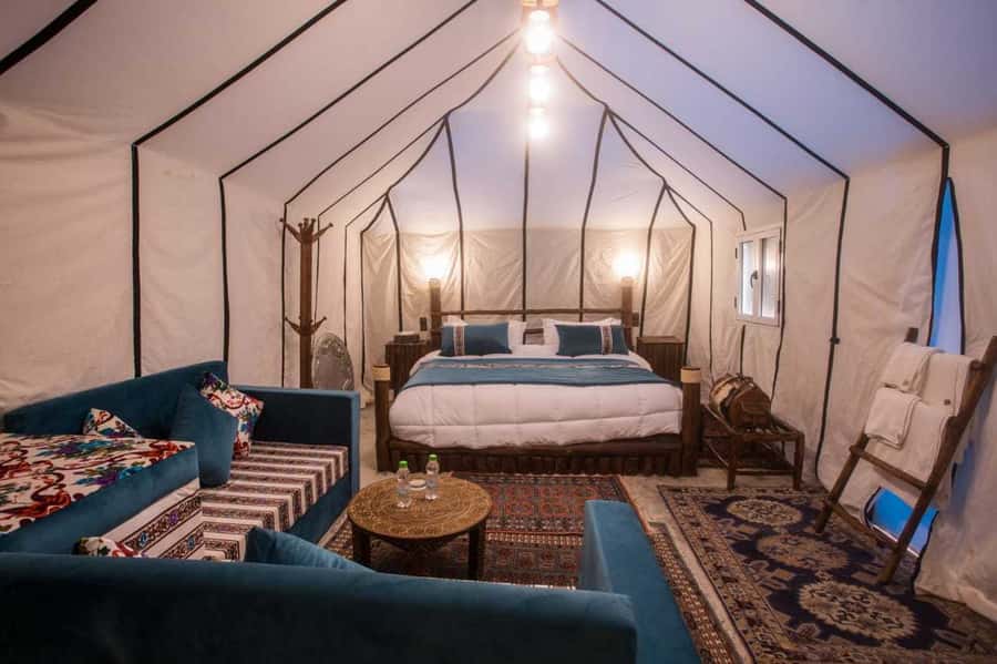 Overnight in Luxury Tent in Desert Camp Erg Chebbi Merzouga - Sunset time among the Erg Chebbi dunes