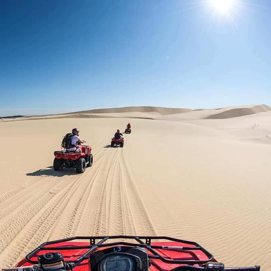 Paradise Valley & Desert Dunes with Camel Ride and quad bike - Walking among the pools at Paradise Valley