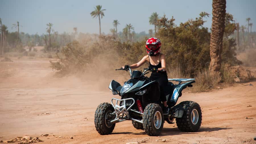 Quad Bike Activity in Marrakech Palmeraie - Getting comfortable on the quad bike