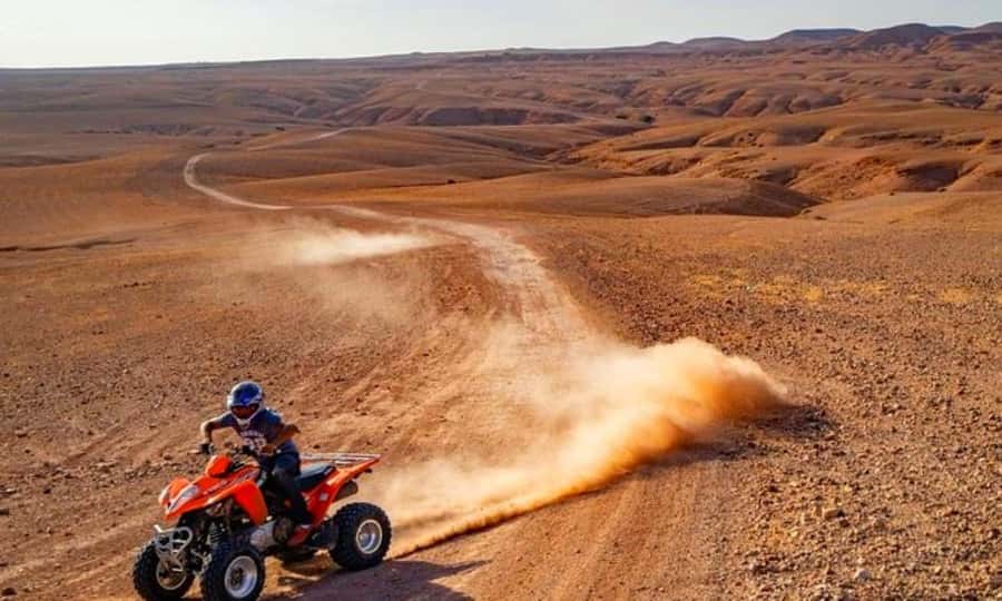 Quad bike and Lunch & Pool in Desert Marrakech Agafay - Moroccan lunch at the desert camp