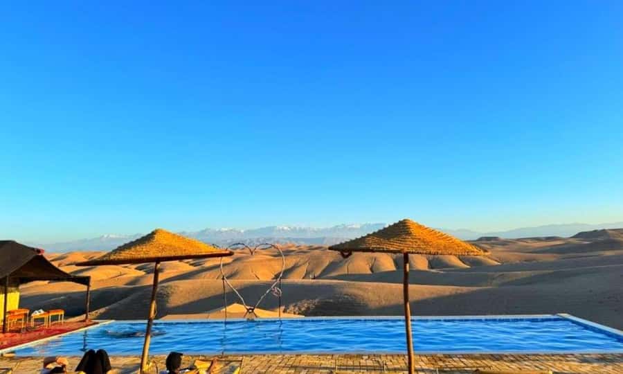 Quad bike and Lunch & Pool in Desert Marrakech Agafay - Pool time after the ride