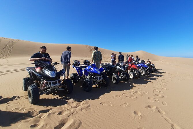 Quad Bike and Sandboarding on Sand Dunes Wild Beach - From Agadir pickup to the first quad ride