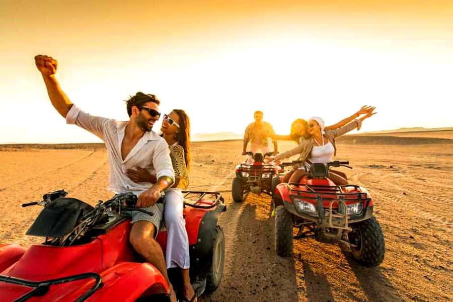 Quad biking in Agafay Desert with lunch & Camel Ride & pool - A six-hour escape from Marrakech