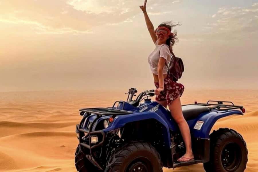 Quad biking in Agafay Desert with lunch & Camel Ride & pool - The 45-minute road to Agafay