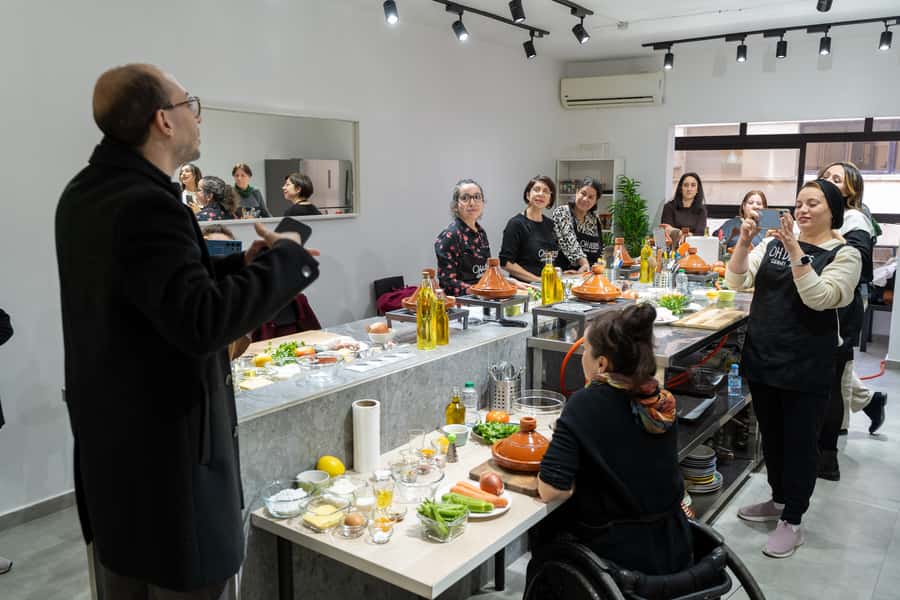 Rabat: Authentic Moroccan Cooking Class with Expert Chefs - Sitting down to eat what you made