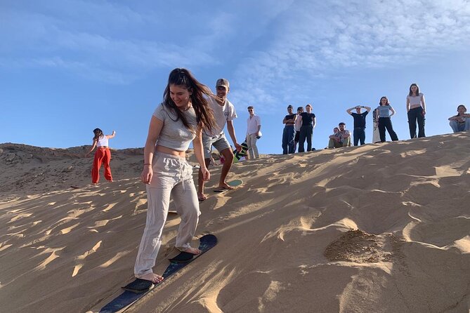 Sandboarding guided experience from Agadir&Taghazout - Choosing between easy and steep dunes