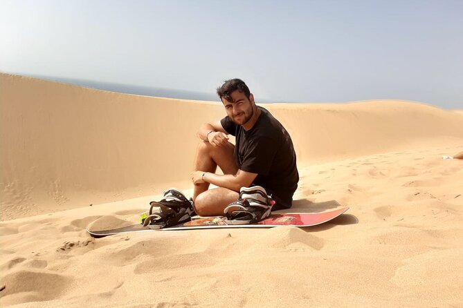 SUNSET Sandbording in AGADIR - Sandboarding, falling, and climbing back up