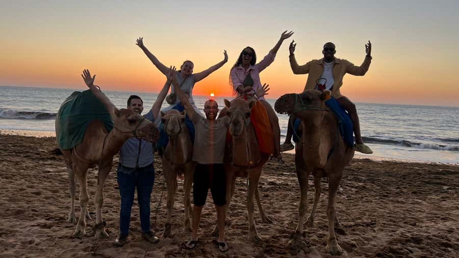 Tangier: Sunset, Tea, Sweets, Camel Ride, and Hercules Caves - A real beach ride, not just a camel photo